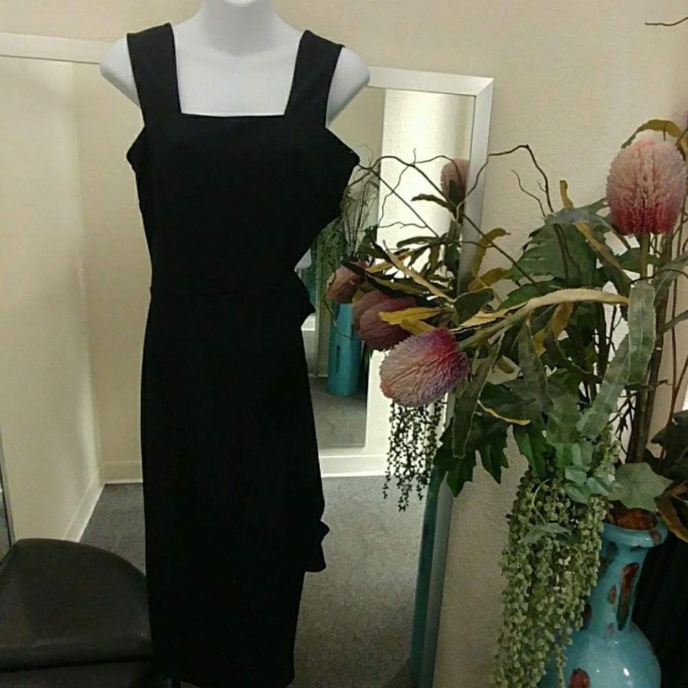 Top Shop Sleeveless Cut Out Midi Dress